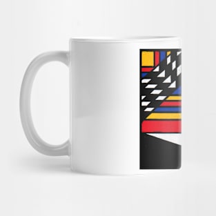 Mondrian Inspired Geometric Abstract Acrylic Painting III Mug